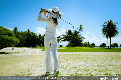 A l'île Maurice, la pratique du golf se fait dans une cadre paradisiaque.
